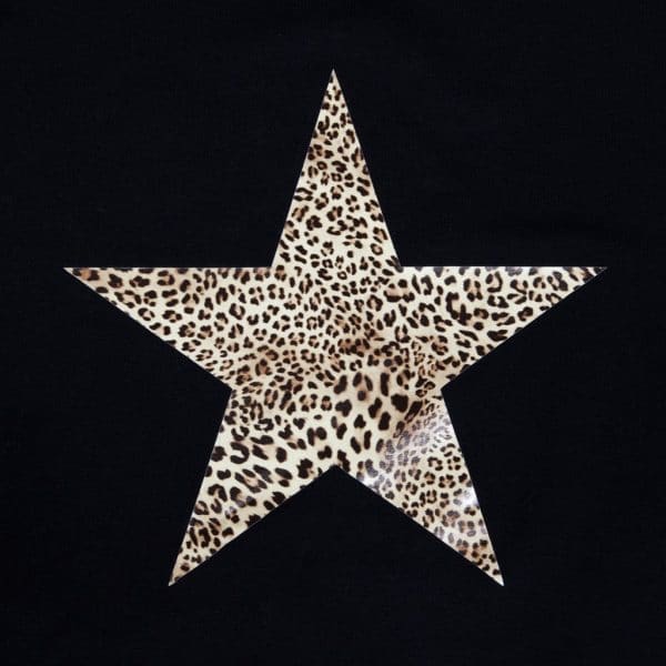 leopard star t shirt