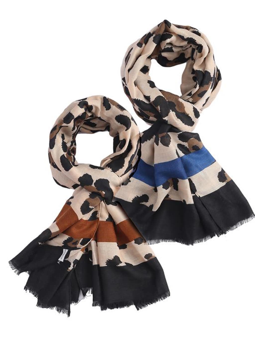 Jessie leopard print scarf group shot