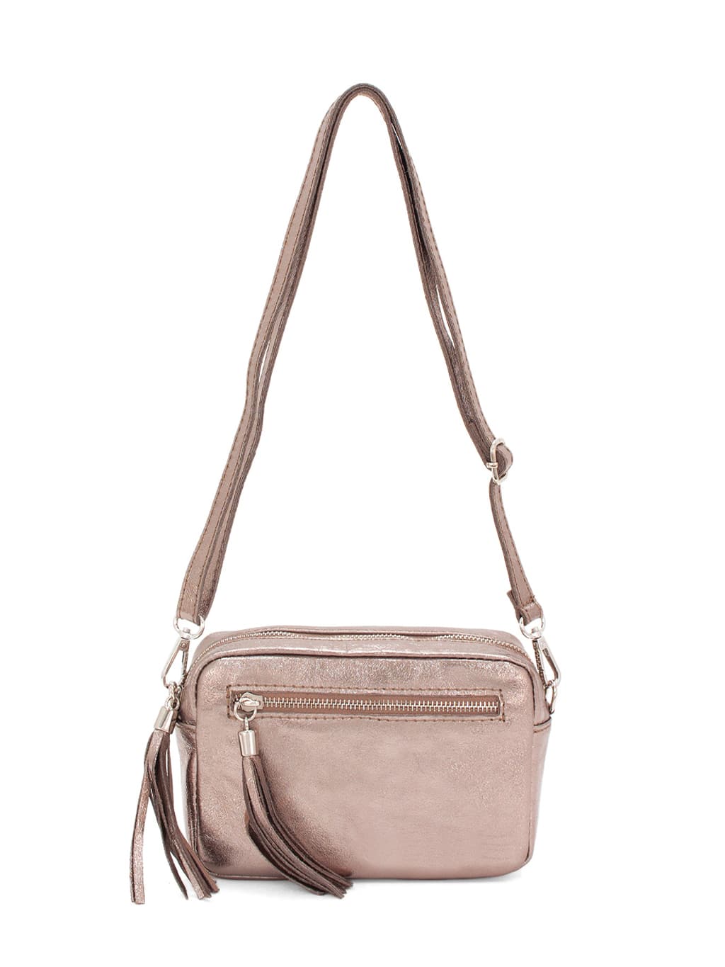 box bag rose gold with strap
