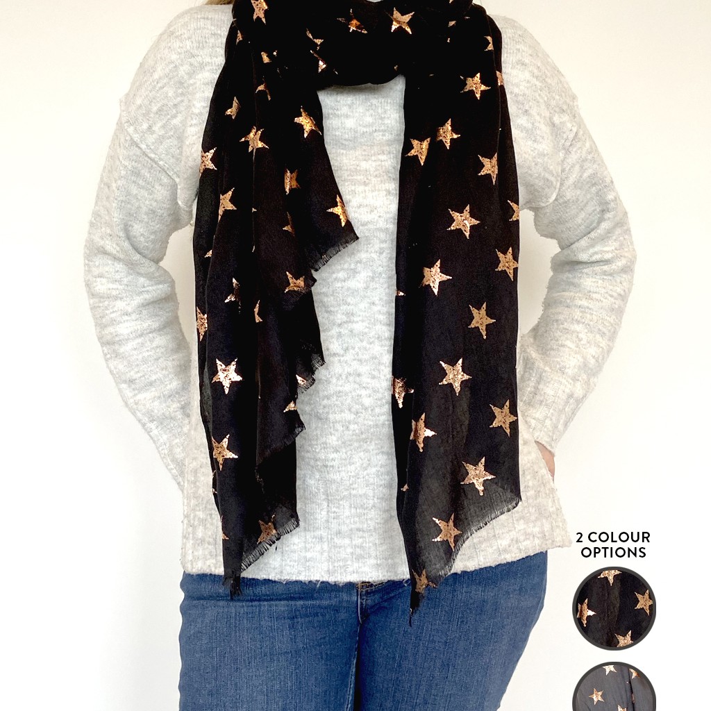 Star metallic scarf